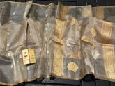 Champagne Gold Banaras Organza Saree